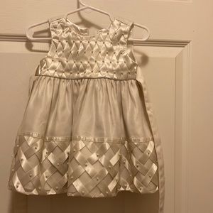 American Princess white lattice beaded dress